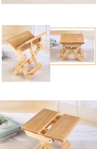 Wooden Folding Stool