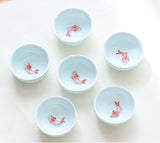 Fish China tea cup set