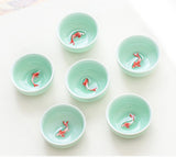 Fish China tea cup set