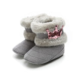Length Slip-On Furry Boots