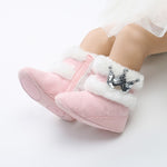 Length Slip-On Furry Boots