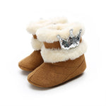 Length Slip-On Furry Boots